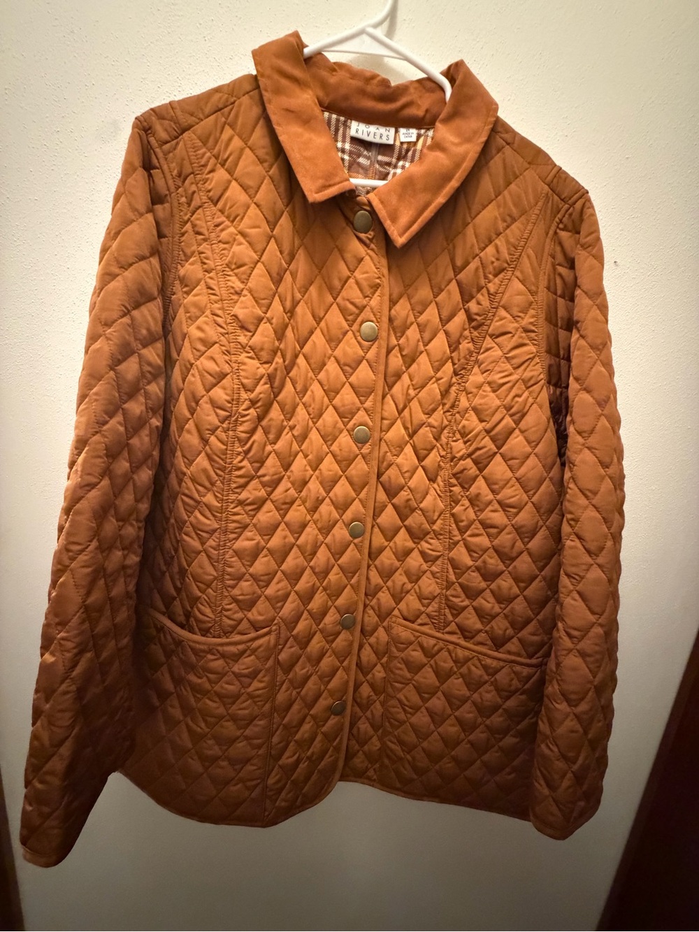 Joan Rivers Quilted Puffer Jacket in Camel
